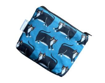 Cat Period Bag, Cats Sanitary Pad Pouch, Small Wet Bag, Cloth Pad Wet Bag, Gift for Cat Lovers, Cat Owner Gift