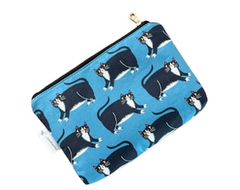 Bolsa pequeña con cremallera para gatos, bolsa de viaje para gatos, neceser pequeño, monedero con cremallera, neceser, regalo para amantes de los gatos, regalo para dueños de gatos