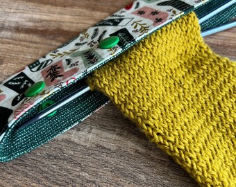 Christmas DPN Holder, DPN Cozy, Double Pointed Needle Holder, Gifts for Knitters, DPN Needle Holder