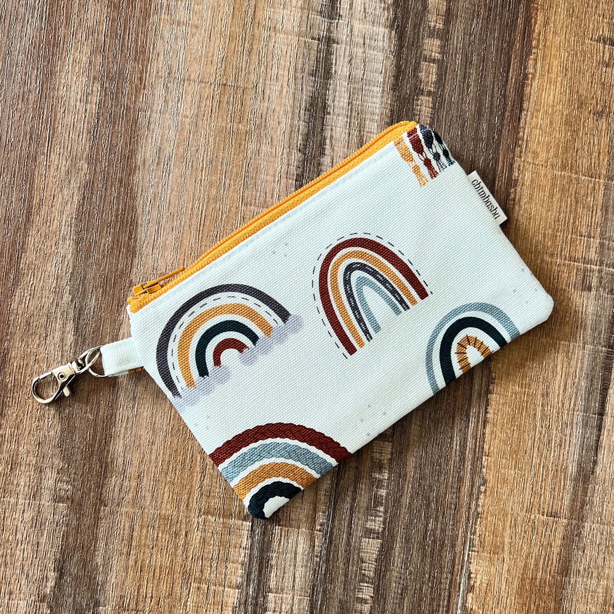 Boho Small Womens Coin Pouch Rainbow Small Change Purse 