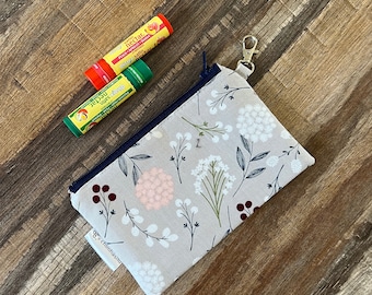 Woodland Coin Pouch, Cottagecore Coin Purse, Small Change Purse, Small Coin Pouch Keychain, Small Coin Purse with Zipper,Zipper Change Purse