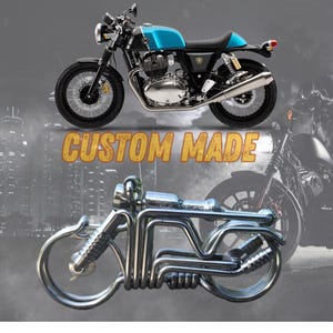 Custom Motorcycle Keychain – Handmade Wire Wrapped Stainless Steel Key Chain Hook with Personalized Design
