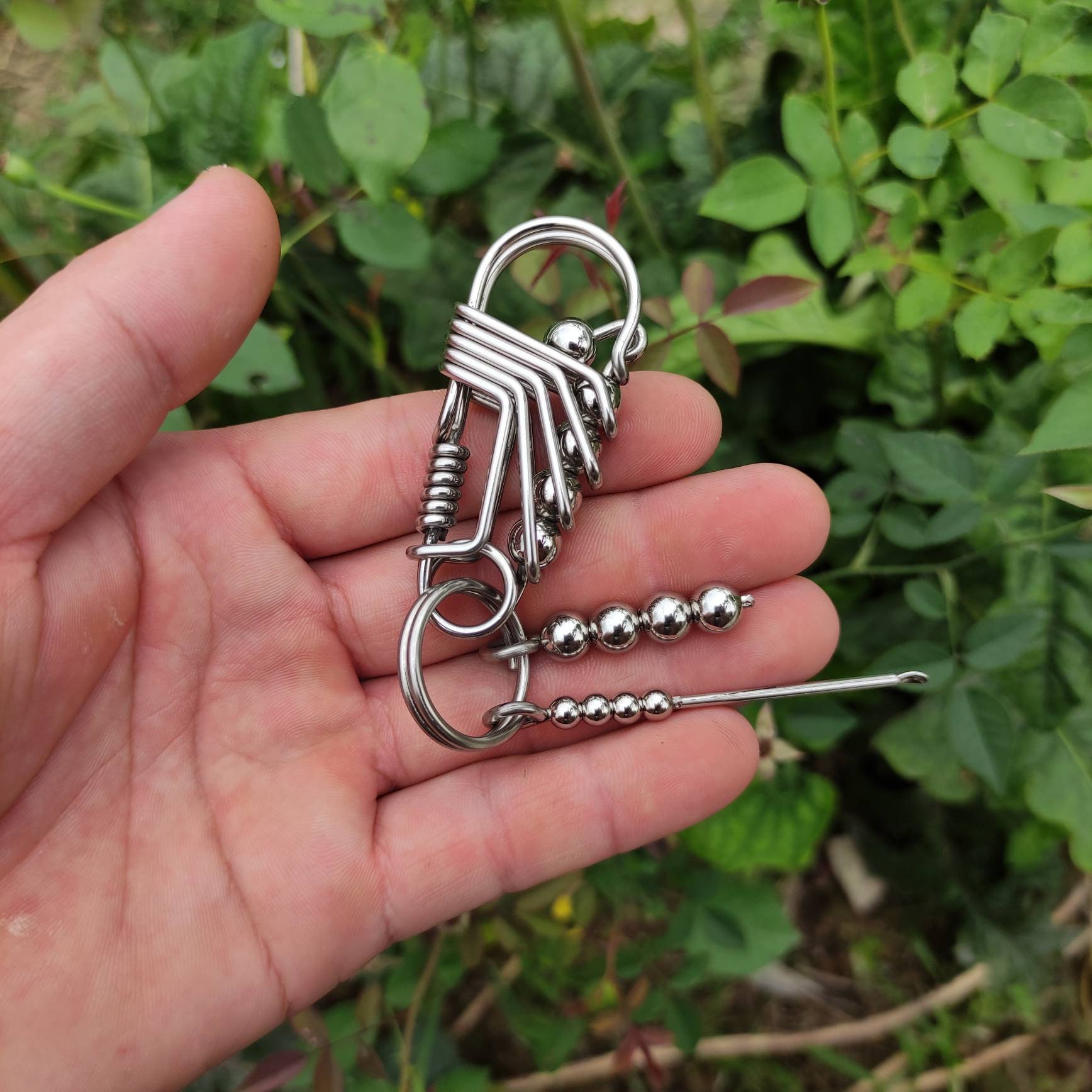 Ctoom Keychain for Menhandmade Wire Wrapped Keychain Brass Etsy