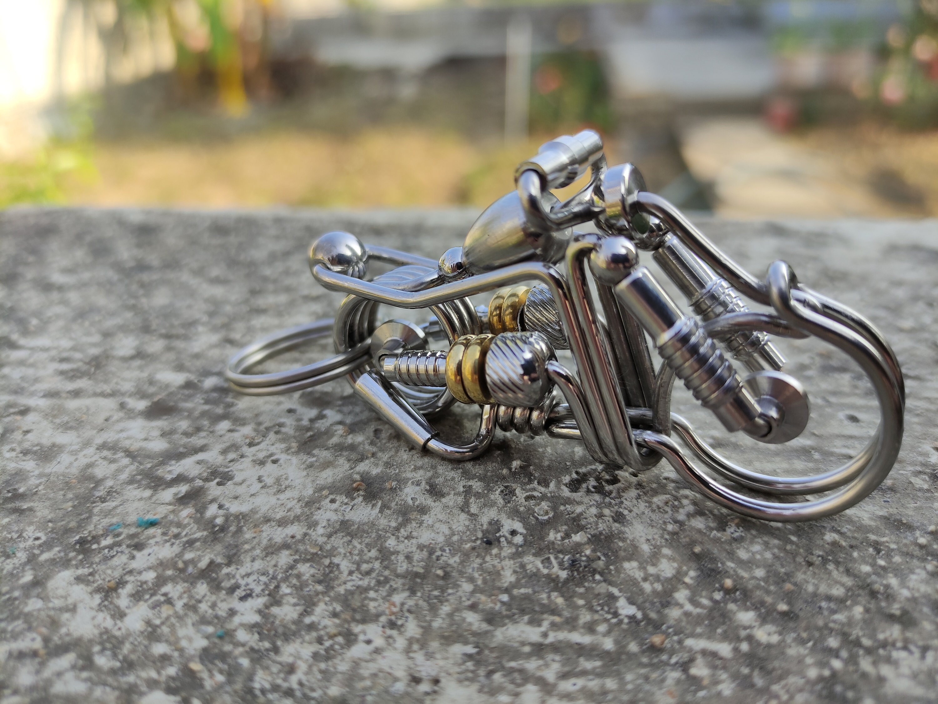 Motorcycle Usb Keychain Handmade Stainless Steel Motorcycle Keychain, Wire Wrapped Harley Charm ...