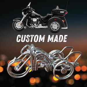 Custom Motorcycle Keychain – Handmade Wire Wrapped Stainless Steel Key Chain Hook with Personalized Design