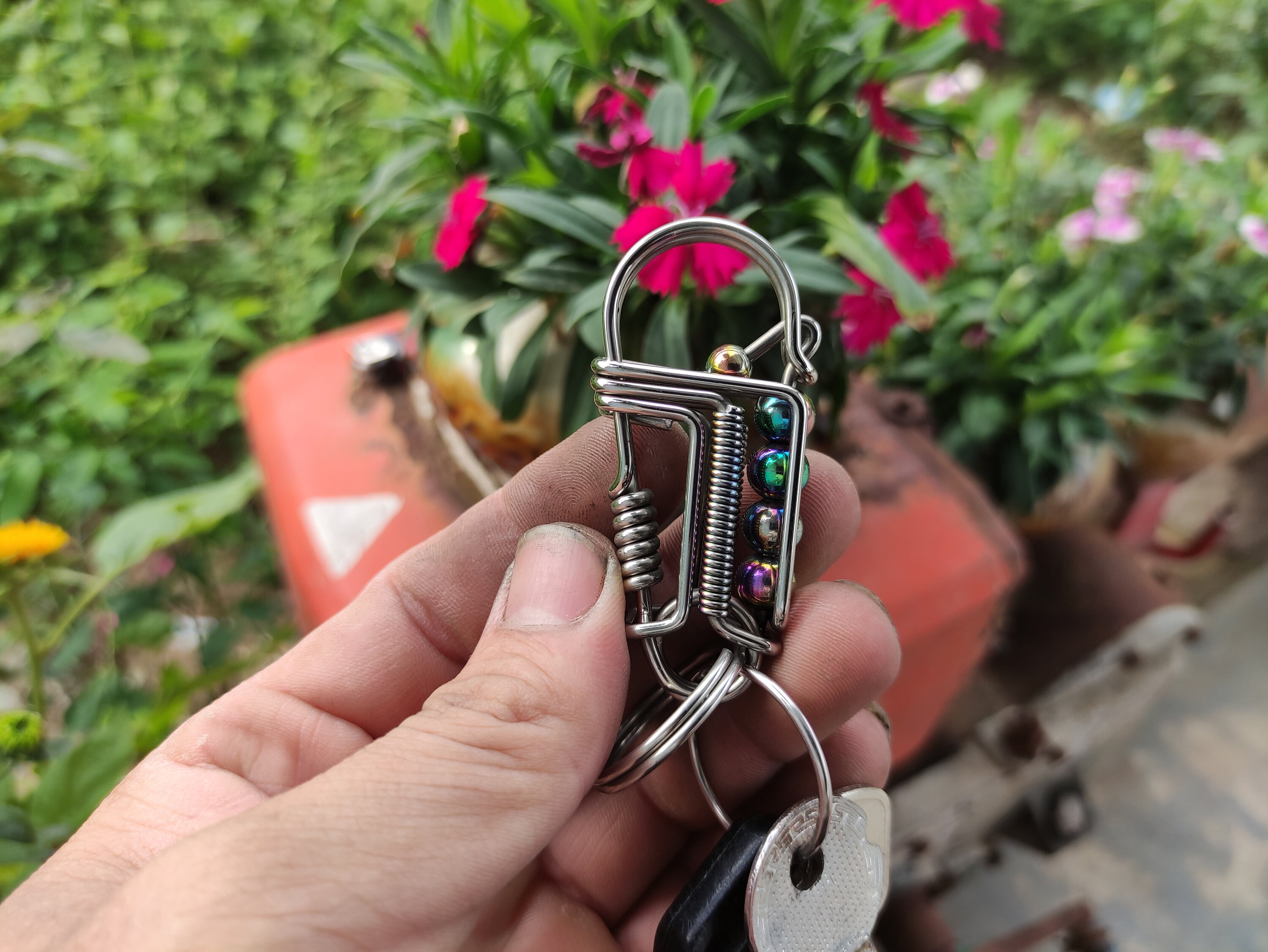 小物 Carabiner Macrame Keychain deci ovy KAJA DECI Carabiner Macrame Keychain OVY