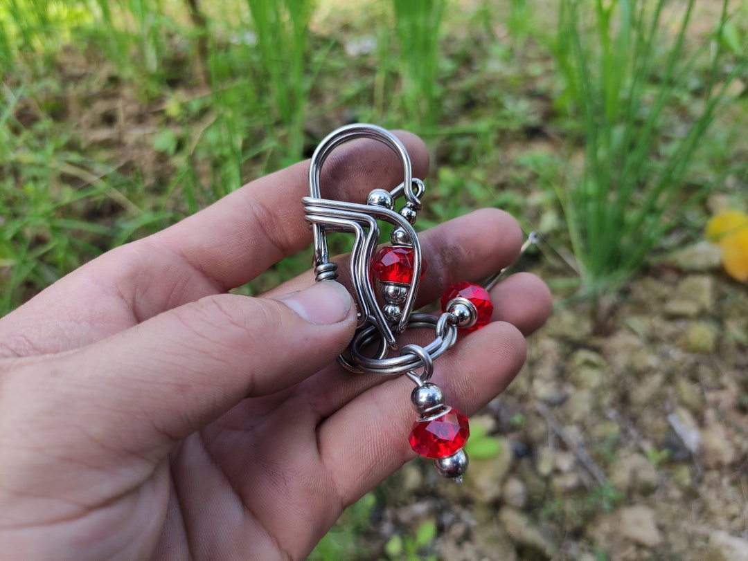 Ctoom Keychain for Menhandmade Wire Wrapped Keychain Brass Etsy