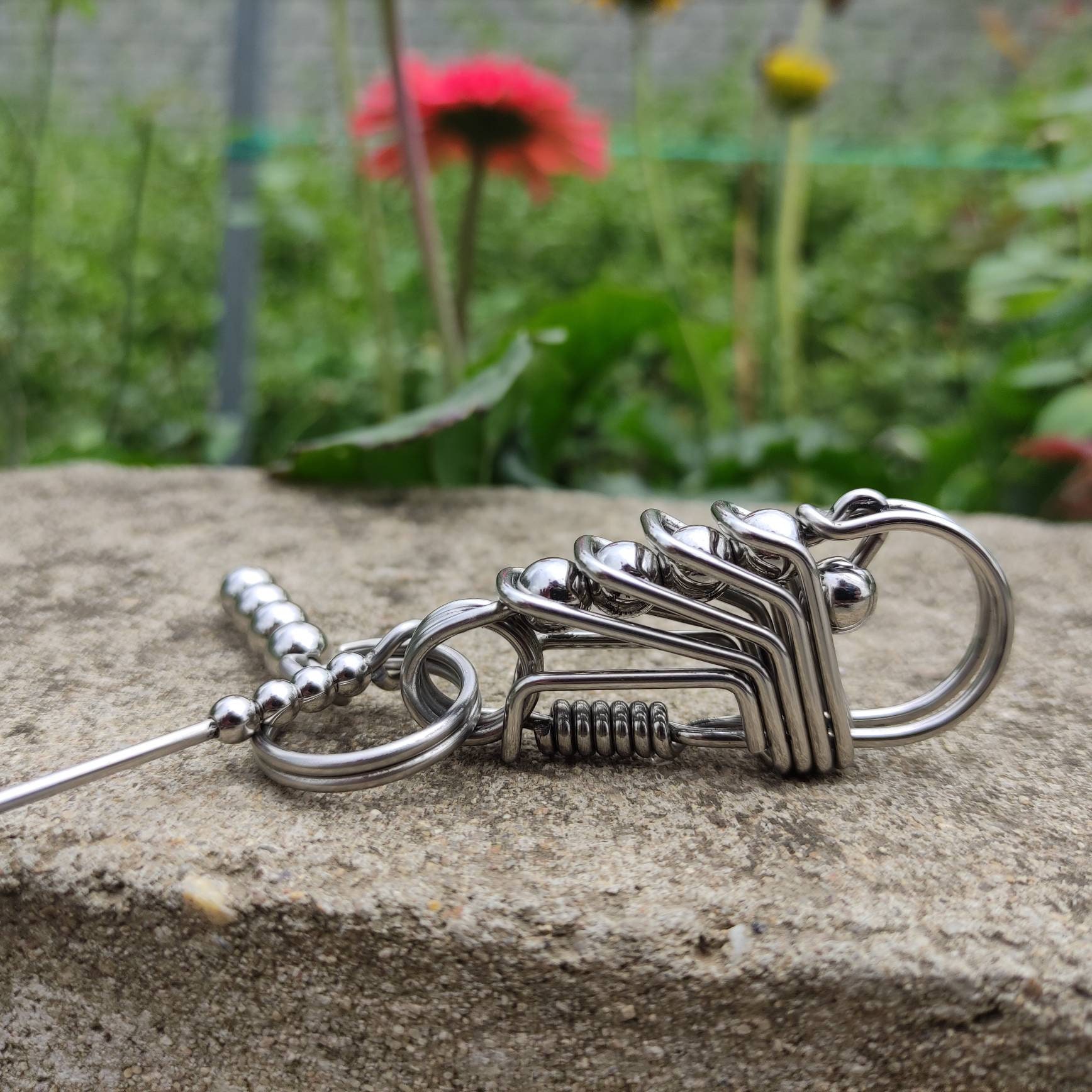 Ctoom Keychain for Menhandmade Wire Wrapped Keychain Brass Etsy