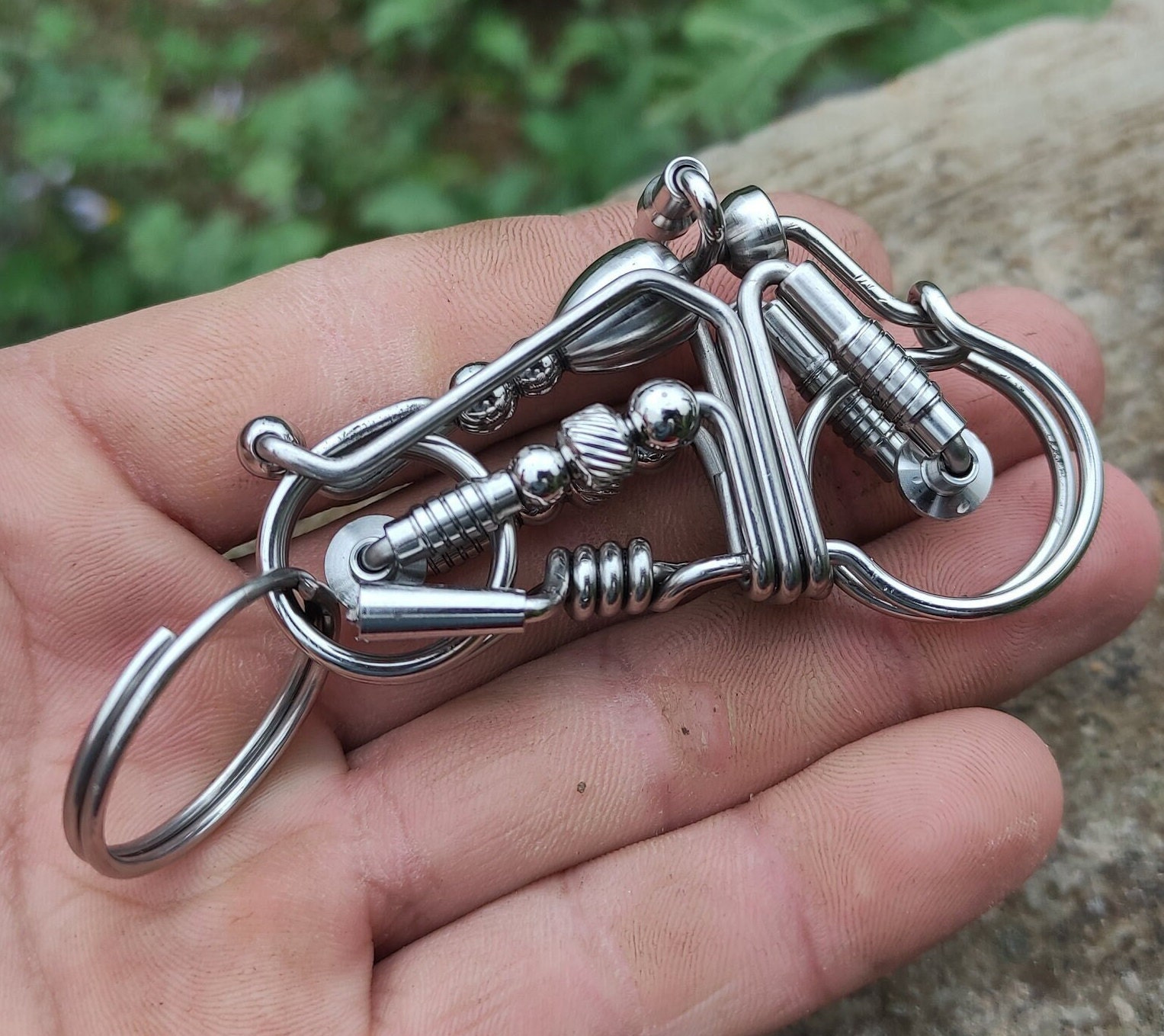 Handmade Wire Keychain Gift Creative Car DIY Key Chain Clip Hook