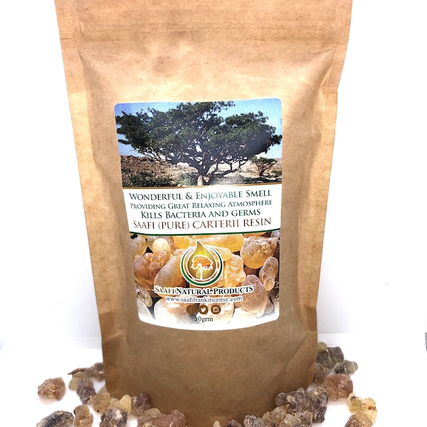 SAAFI Encens 100% Pure & Natural Wildcrafted Raw Boswellia Carterii Resin/Gum (50g) du nord de la Somalie (Somaliland)