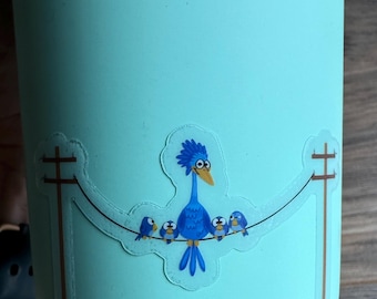 For the Birds Sticker: Waterproof Vinyl Decal for Laptop, Phone, Water Bottle