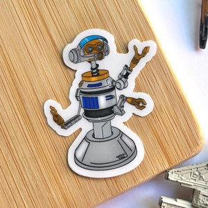 Star Tours Capt. Rex transparent vinyl sticker/ Disney Star Wars star tours water bottle phone case bujo laptop sticker
