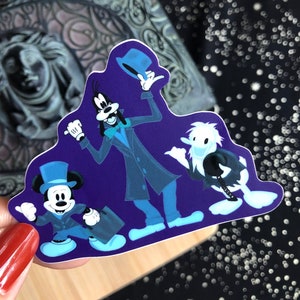 Haunted Mansion Hitchhiking Ghosts | Disney Mickey Goofy Donald ghost sticker| laptop water bottle phone case vinyl decal sticker