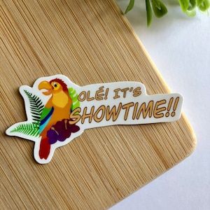 Disney Enchanted Tiki Room José vinyl sticker/ Olè It’s Showtime Disney water bottle laptop phone case notebook sticker