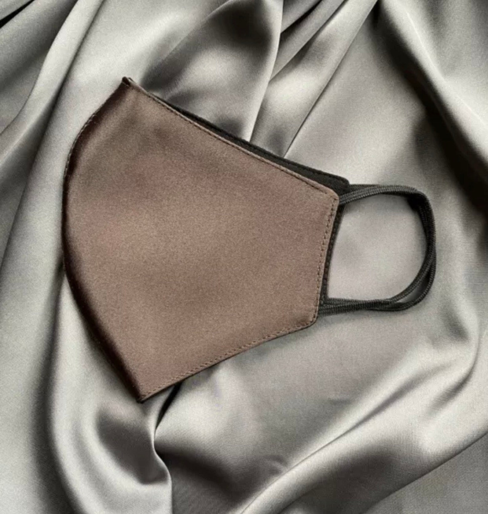 1x Brown Face Mask Adult Washable Covering made with silk Etsy