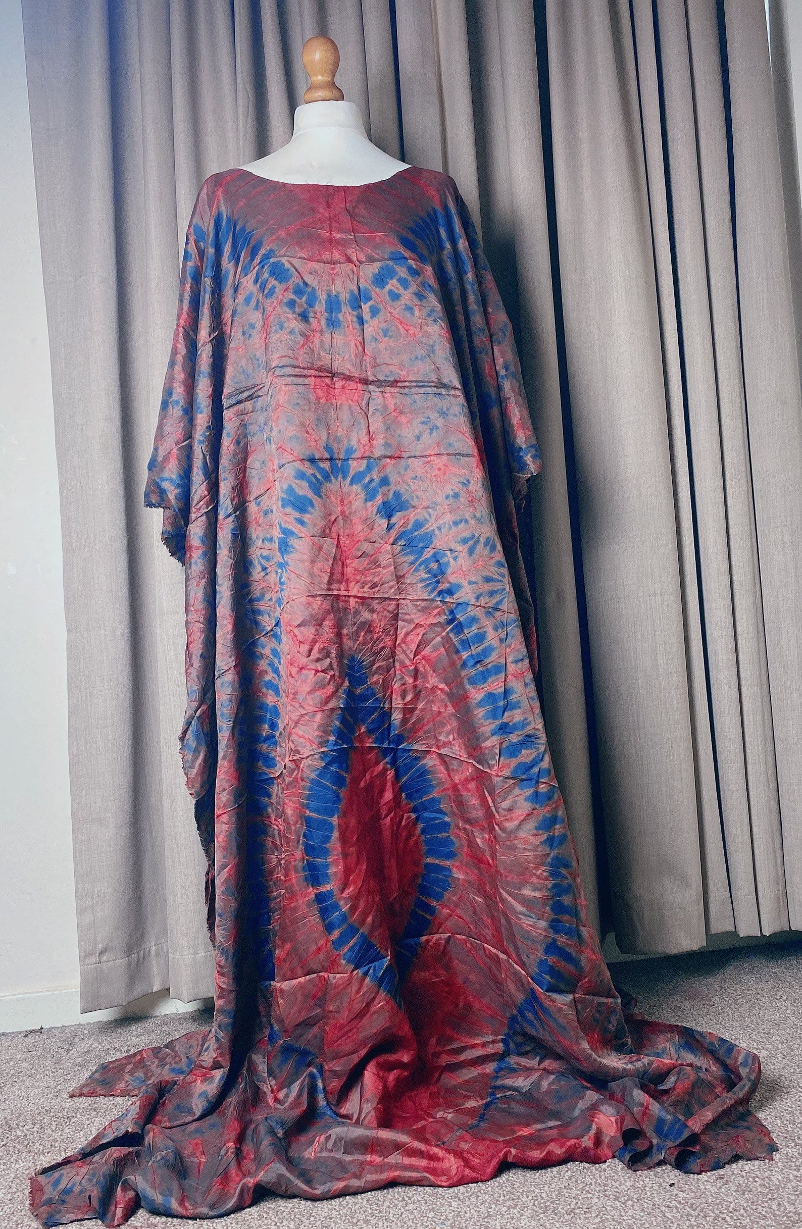 Silk satin kaftan African print silk satin tie dye bubu Etsy