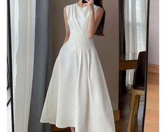 Elegant White Dress - Etsy