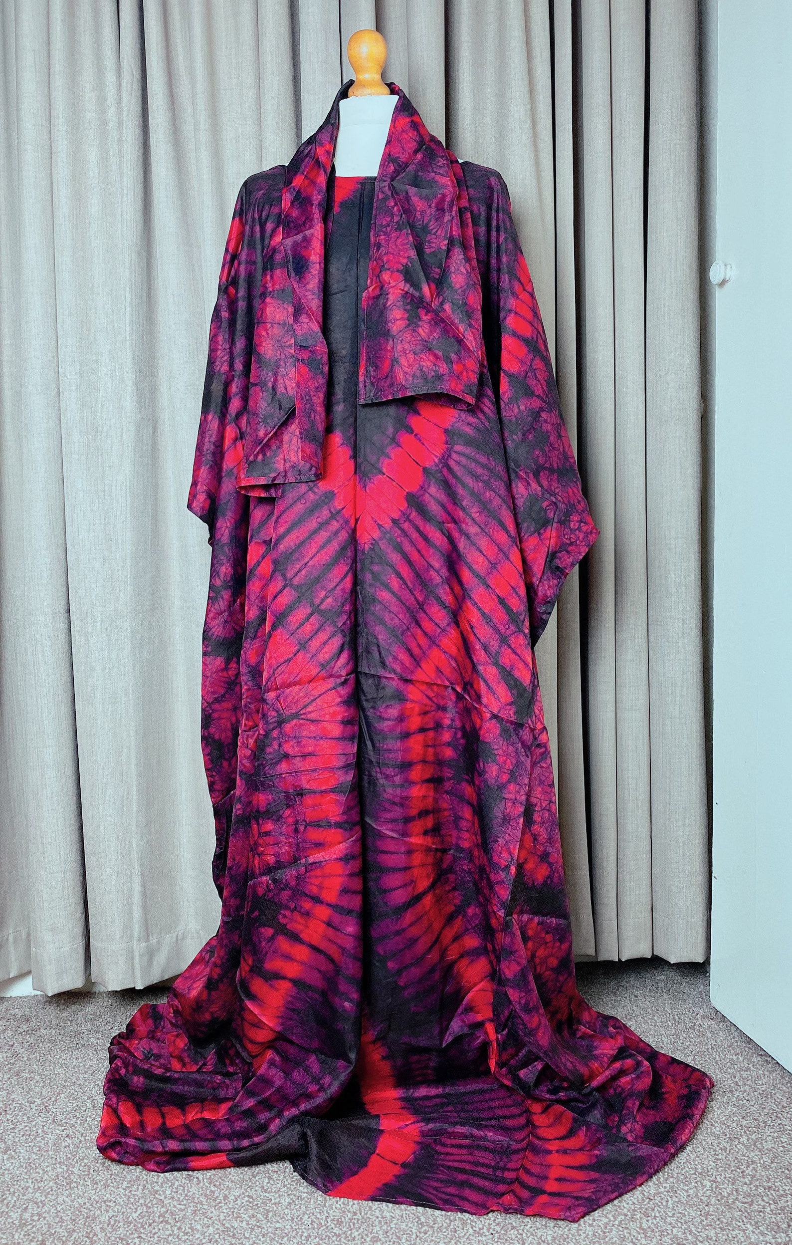 Silk satin kaftan African print silk satin tie dye bubu Etsy