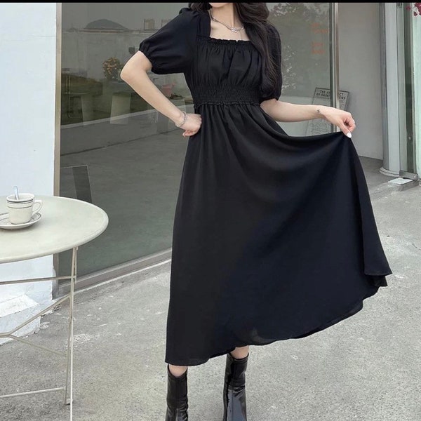 ruffle midi dress Shop the Kamilah Gathered Cascading Butter Color:Black/Champagne Fabric:Mesh Asymmetric glam one shoulder