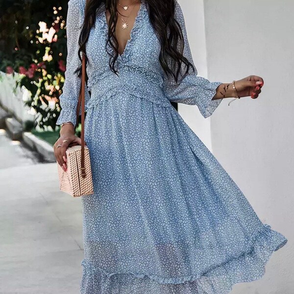 Boho Wedding Guest Dress Etsy