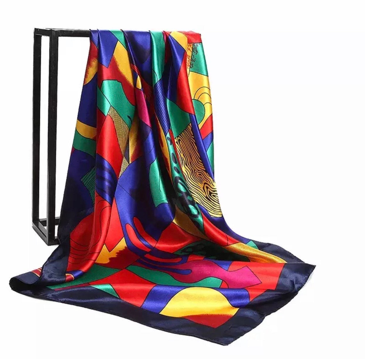 Silk scarf large various luxury print designer scarf head | Etsy