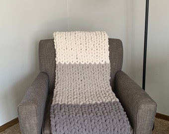 Chunky Knit Blanket / FREE SHIPPING / Mother's Day Gift / Chunky Knit Throw Blanket / Soft Throw Blanket