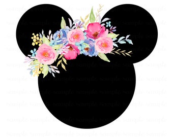 Download Floral Minnie Mouse Etsy