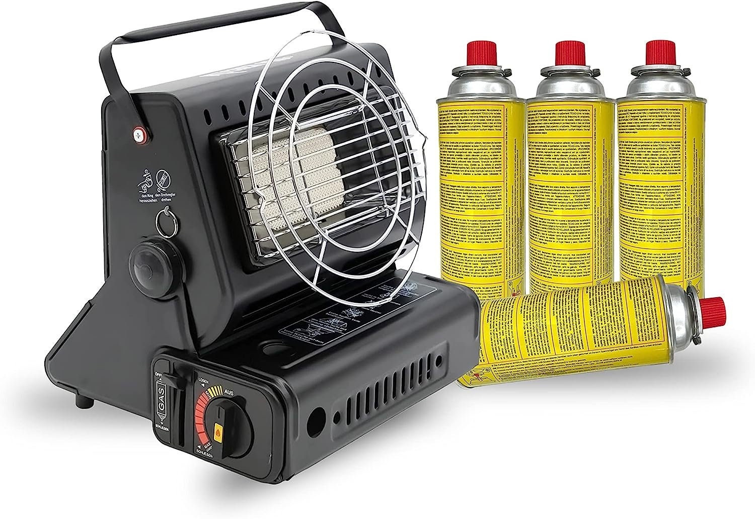 Chauffage De Camping à Gaz Portable - Butane, Allumage électronique, Consommation 60g/h - Pour Tente, Garage, Terrasse