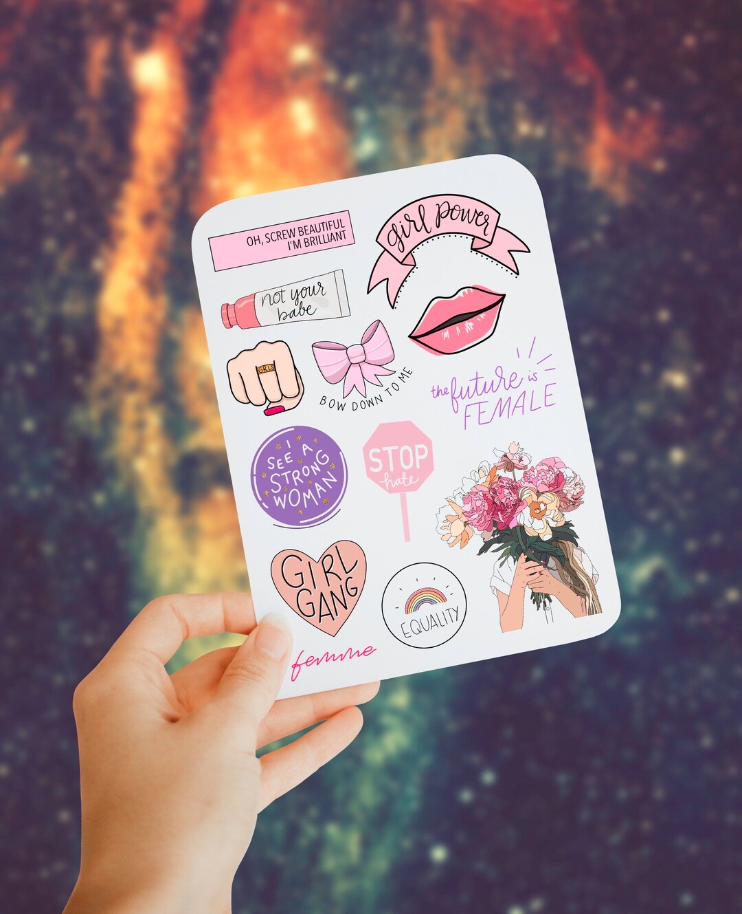 Girl Power Sticker Sheet - Etsy