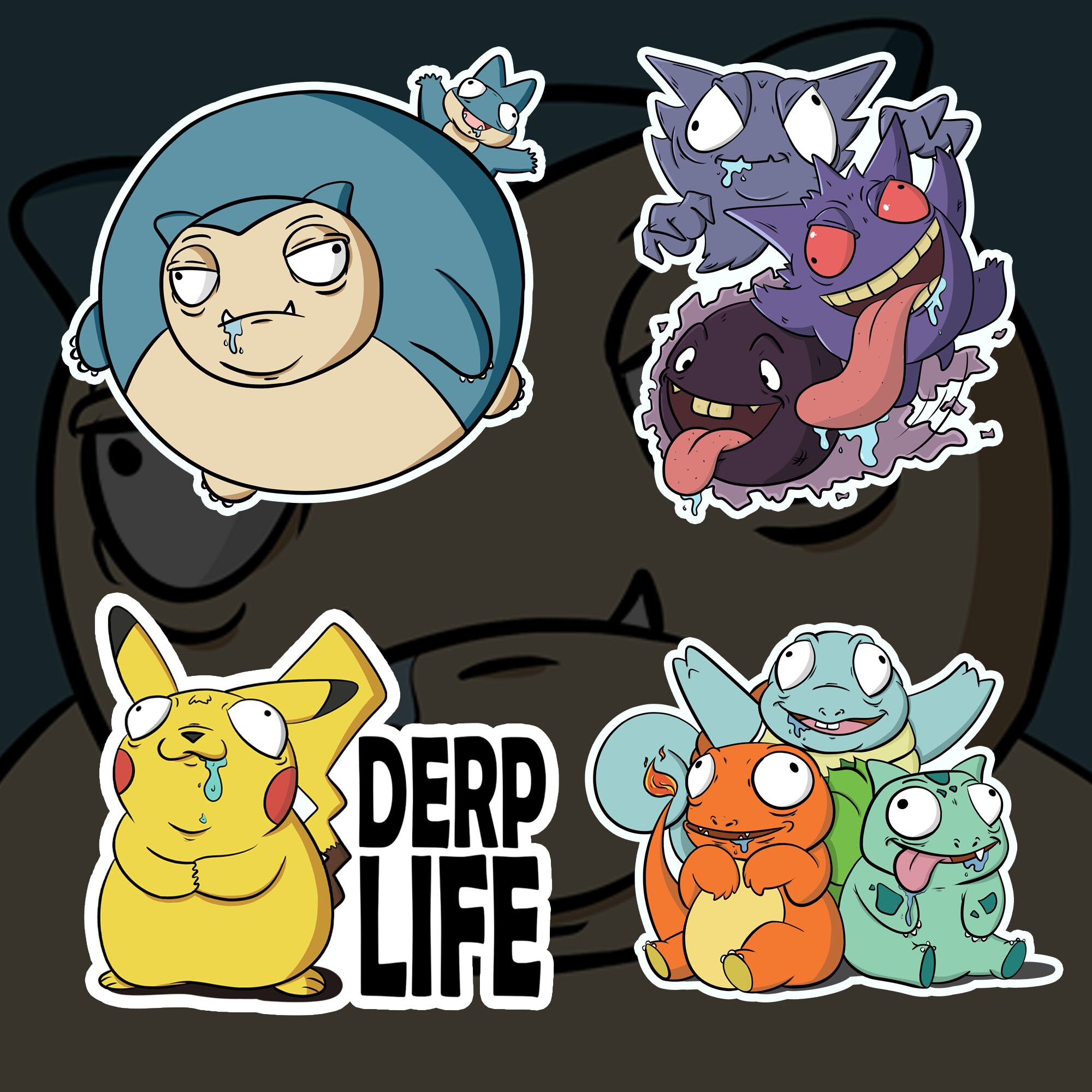 Pokemon 'Derpy' Funny Character Pin Badges - UK Dispatch