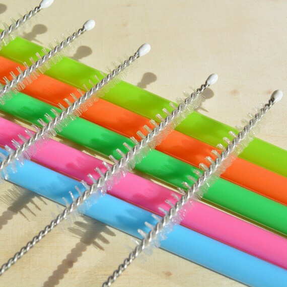 25 Pack Reusable Straw Cleaning Brushes 8.5 Long for Thin Reusable
