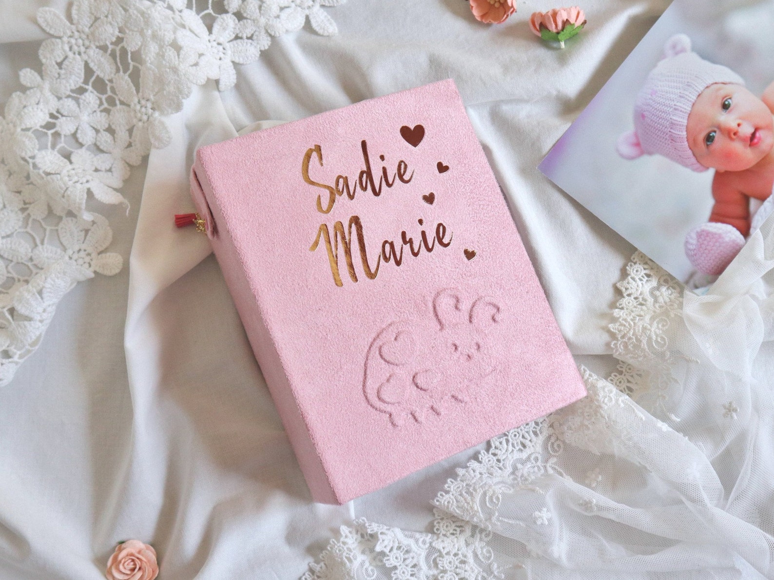 Personalized 4x6 Baby Family Photo Album Handmade Suede Etsy