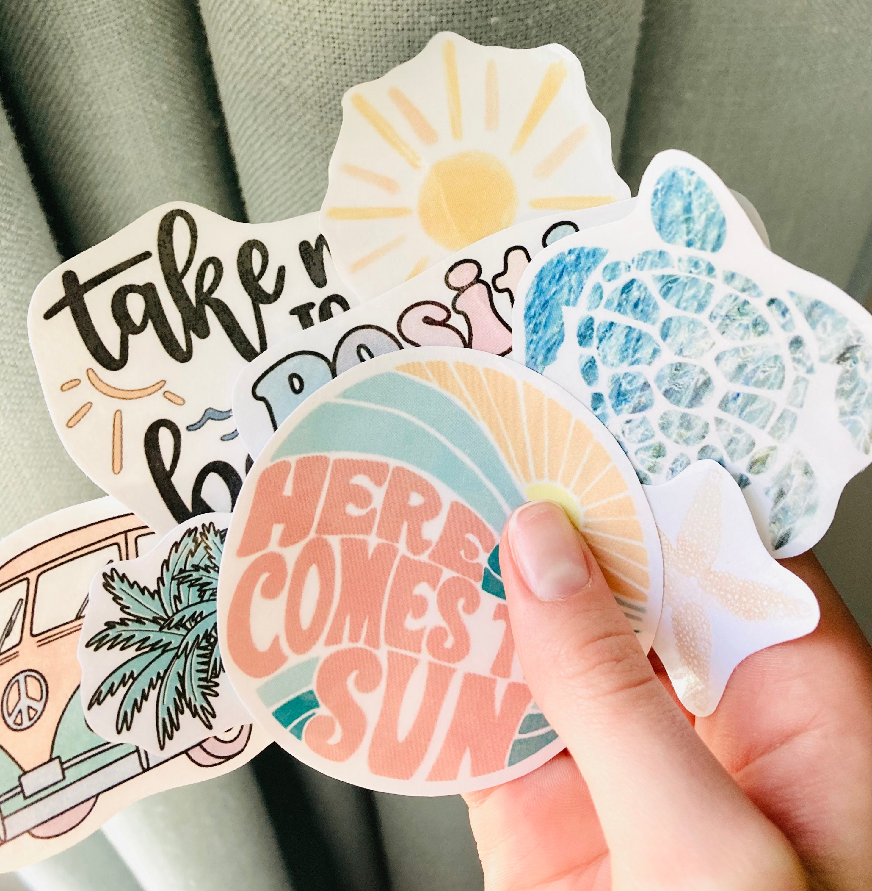 Aesthetic Beach Sticker Pack | Etsy