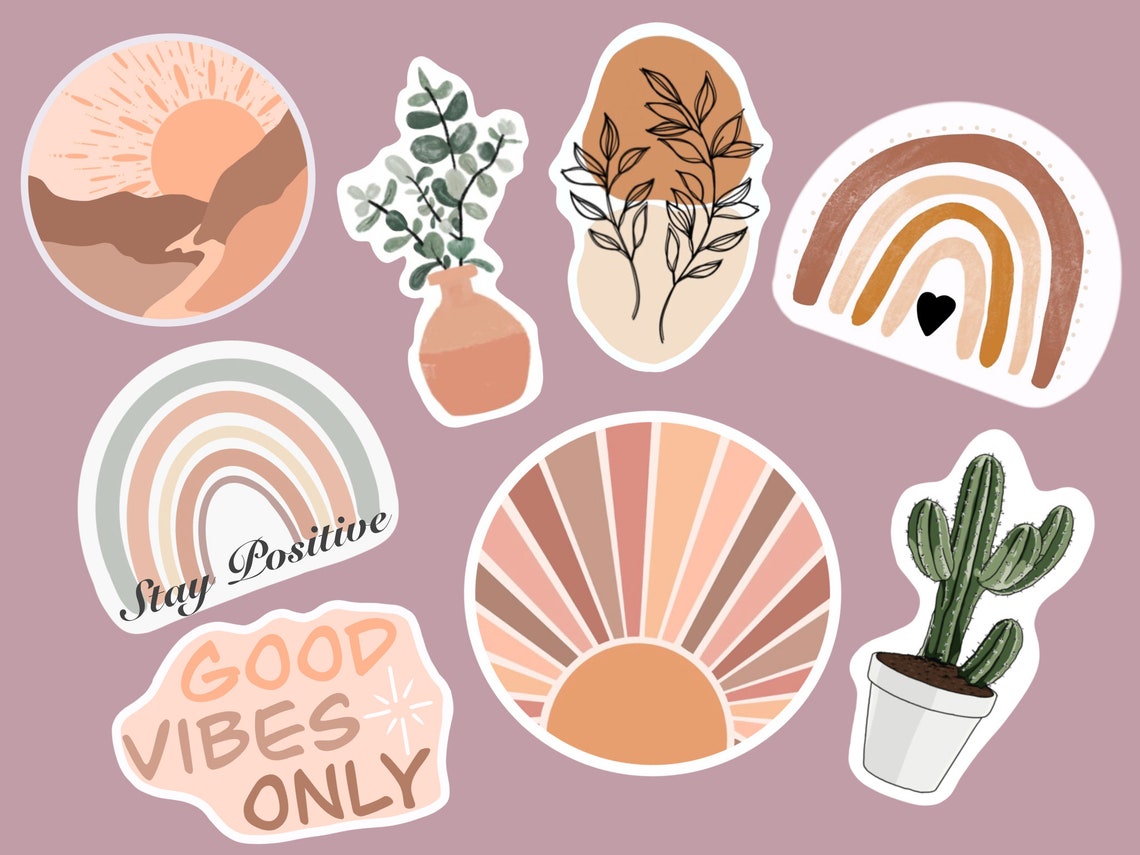 Boho Sticker Pack Etsy