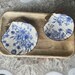 Blue Floral Sea Shell Ring/trinket Dish - 4-5 In - Etsy