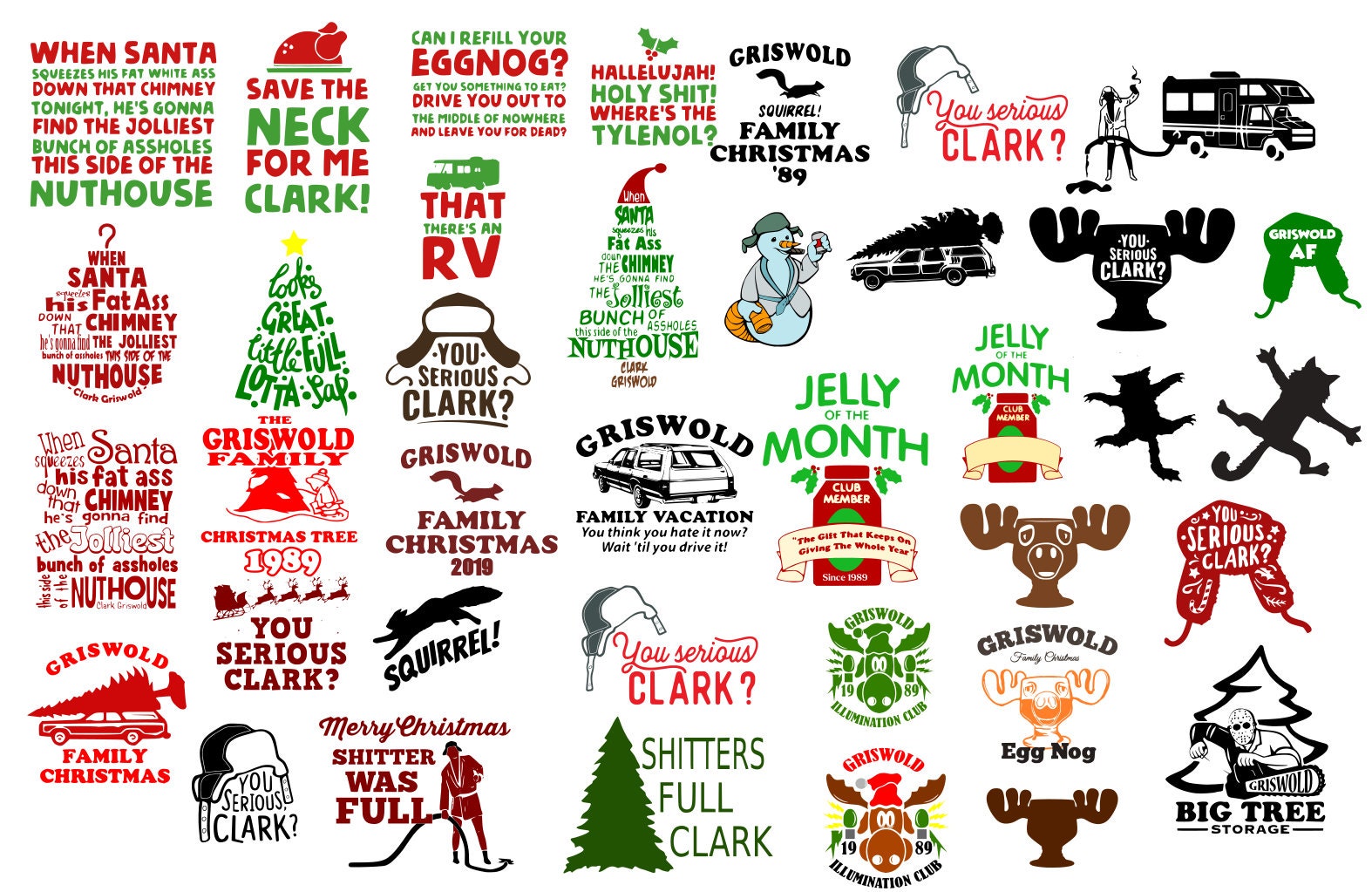 HUGE Christmas Vacation svg Bundle Clark Griswold svg | Etsy