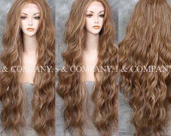 EXTRA LONG Ash Brown Blonde Mix Lace Front Wig Human Hair - Etsy