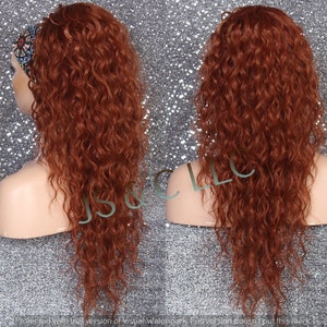 Copper Red Human Hair Blend PonyTail Hair peice wavy extra long Drawstring Instant hair Extension So simple and easy to put on and Go!
