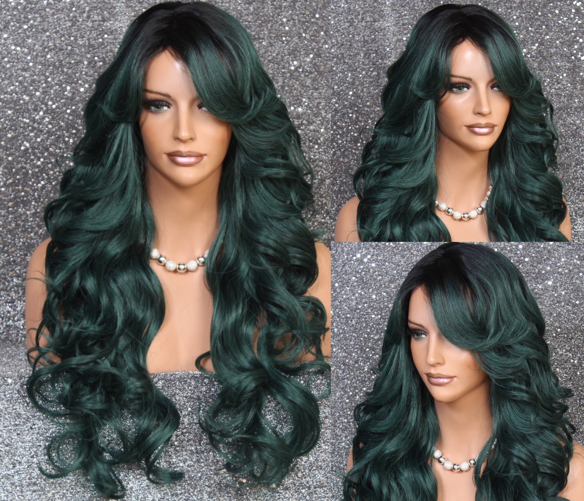 Emerald goddess hair