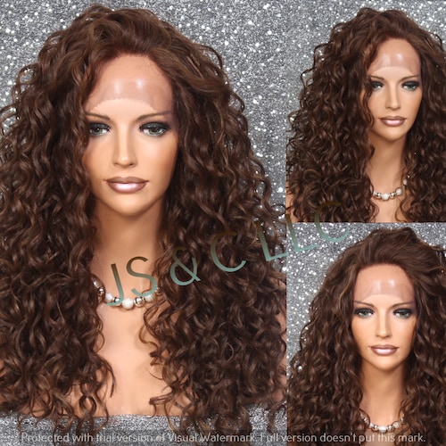 Multi Color Auburn Mix Full Lace Front Human Hair Blend Wig - Etsy