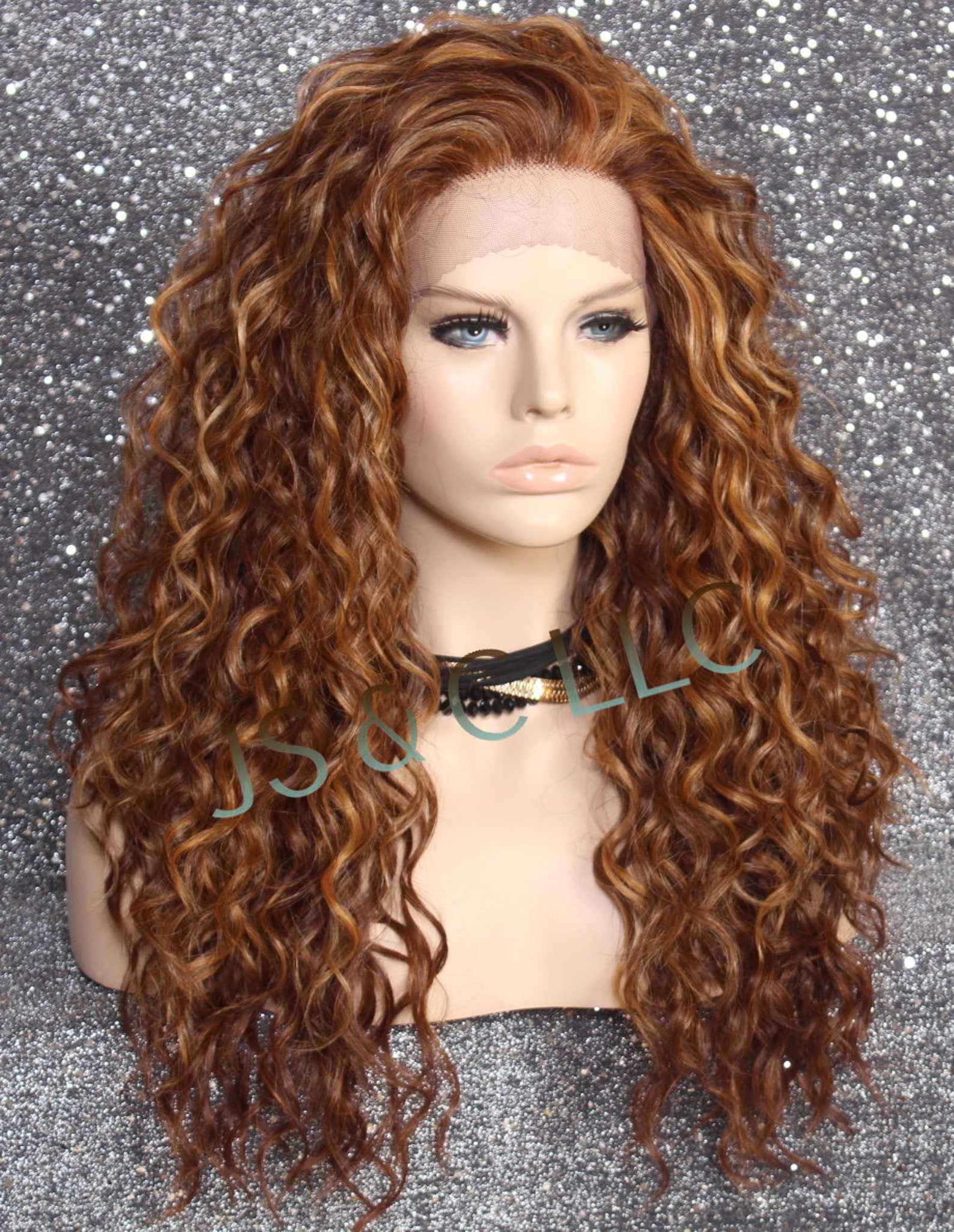 Human Hair Blend Full Lace Front Wig Light Medium Dark Auburn - Etsy