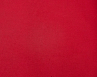 By the 1/2 Yard Kona Solid in Red (K001-1308) by Robert Kaufman Quilt Fabric. Bright True Red. Christmas Fabric