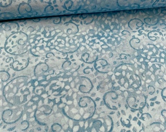 by Junebee for Quilting Treasures Fabrics Green Scrolls Swirl Swirls Cotton Quilt Fabric HAYDEN Scroll in Blue 26306-B W5365