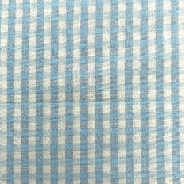 Quarter Inch Gingham. Soft Blue and White Quilt Fabric. By the Half Yard. Yuwa Live Life Collection. Baby Boy. Baby Quilt