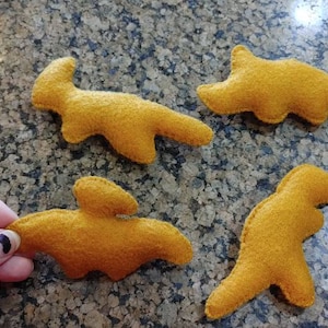 Dino nuggets felt cat nip cat toy