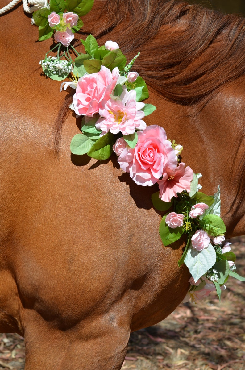 Horse Flower Garland Flower Garland Artificial Flower Etsy