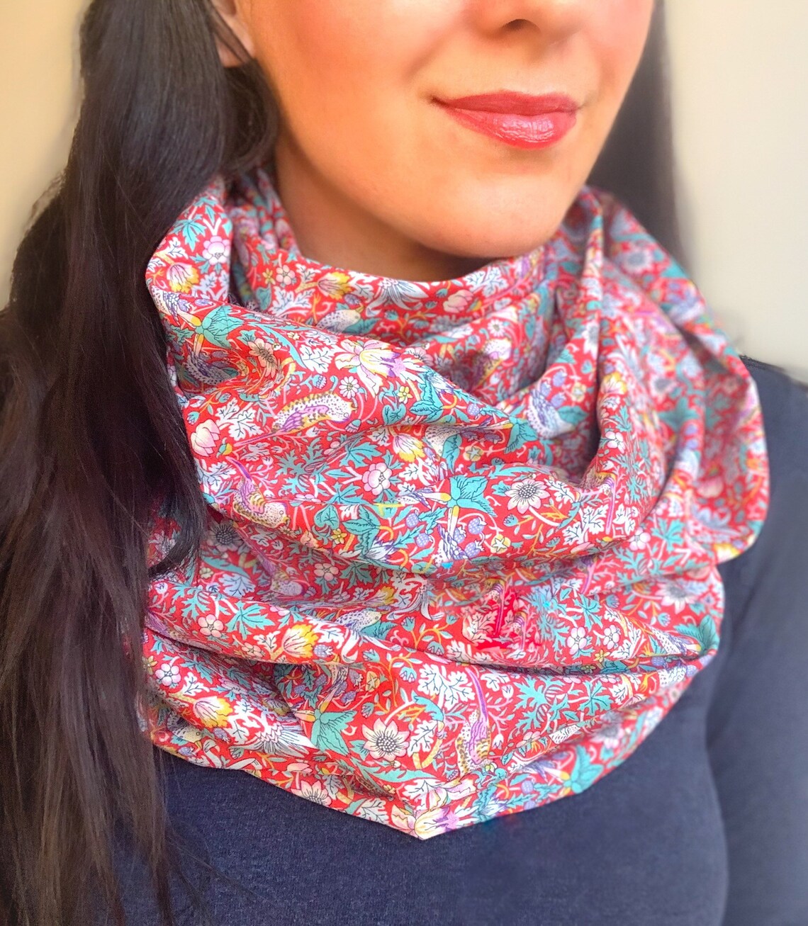 Liberty Print Scarf Infinity Scarf Liberty Print Lovely Etsy
