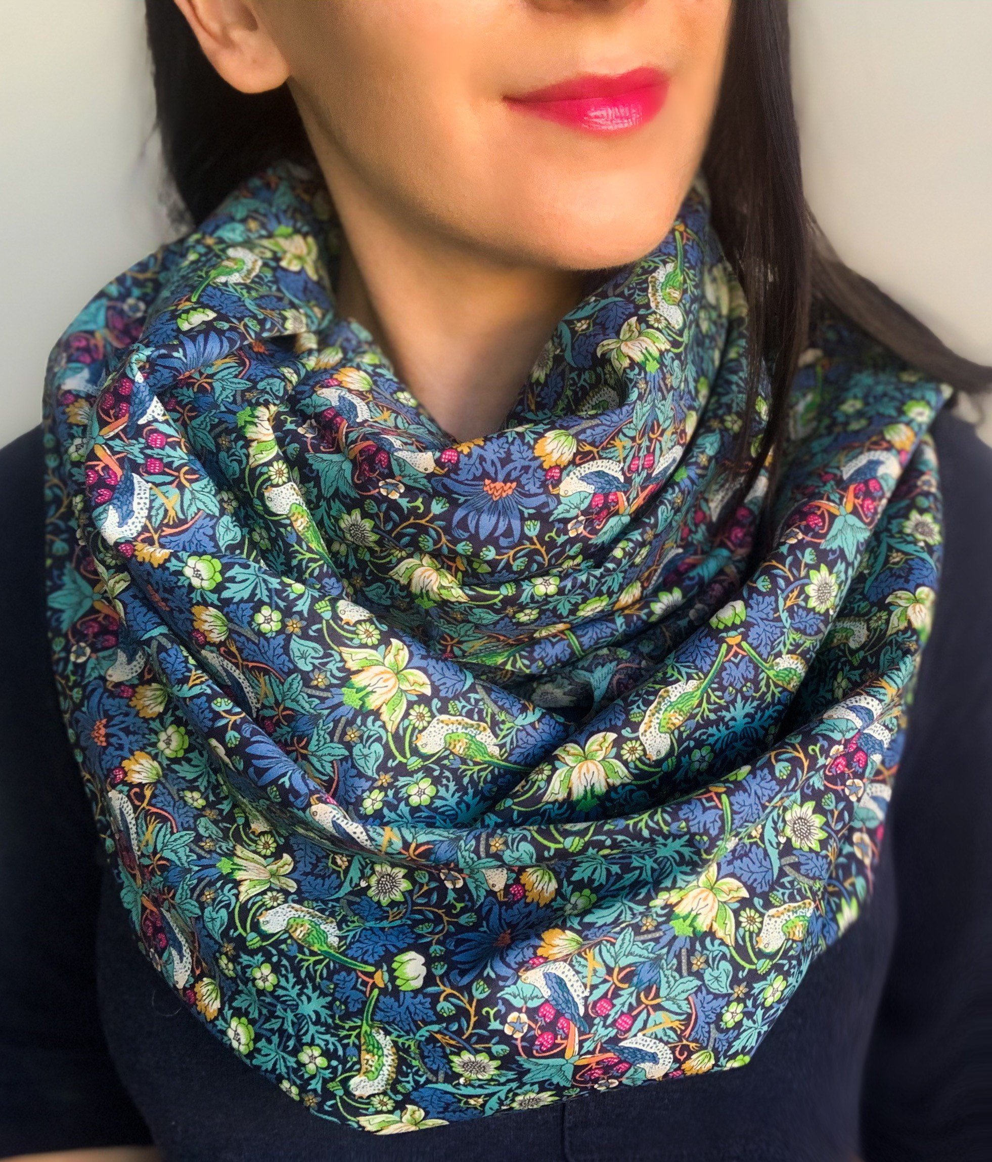 Liberty Print Scarf Infinity Scarf Liberty Print Lovely Etsy