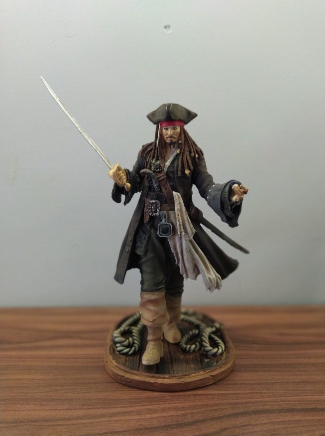 Pirates of the Caribbean Jack Sparrow 3d Figure - Etsy