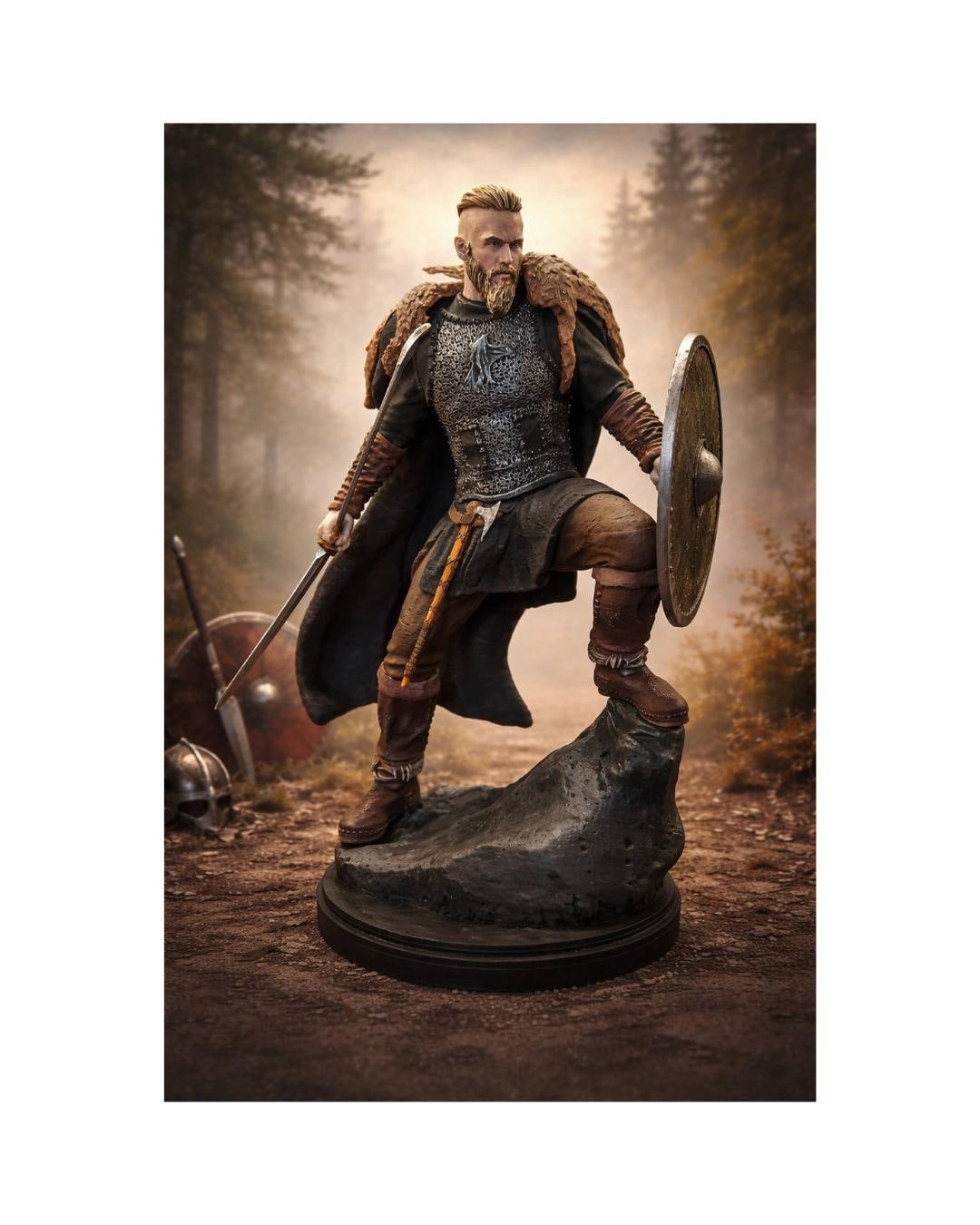3D Printed Ragnar Lothbrok Viking Figure (32cm) - Etsy